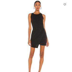 Pam & Gela Black Faux Wrap Tank Dress